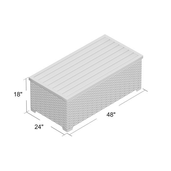 Red Barrel Studio® Zayleigh Rectangular Metal Outdoor Coffee Table ...